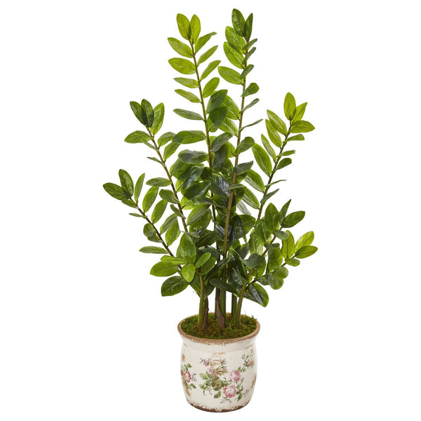 39” Zamioculcas Artificial Plant in Floral Design Planter