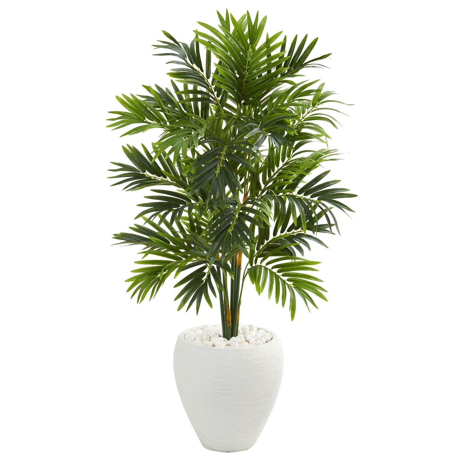 4’ Areca Artificial Palm Tree in White Planter