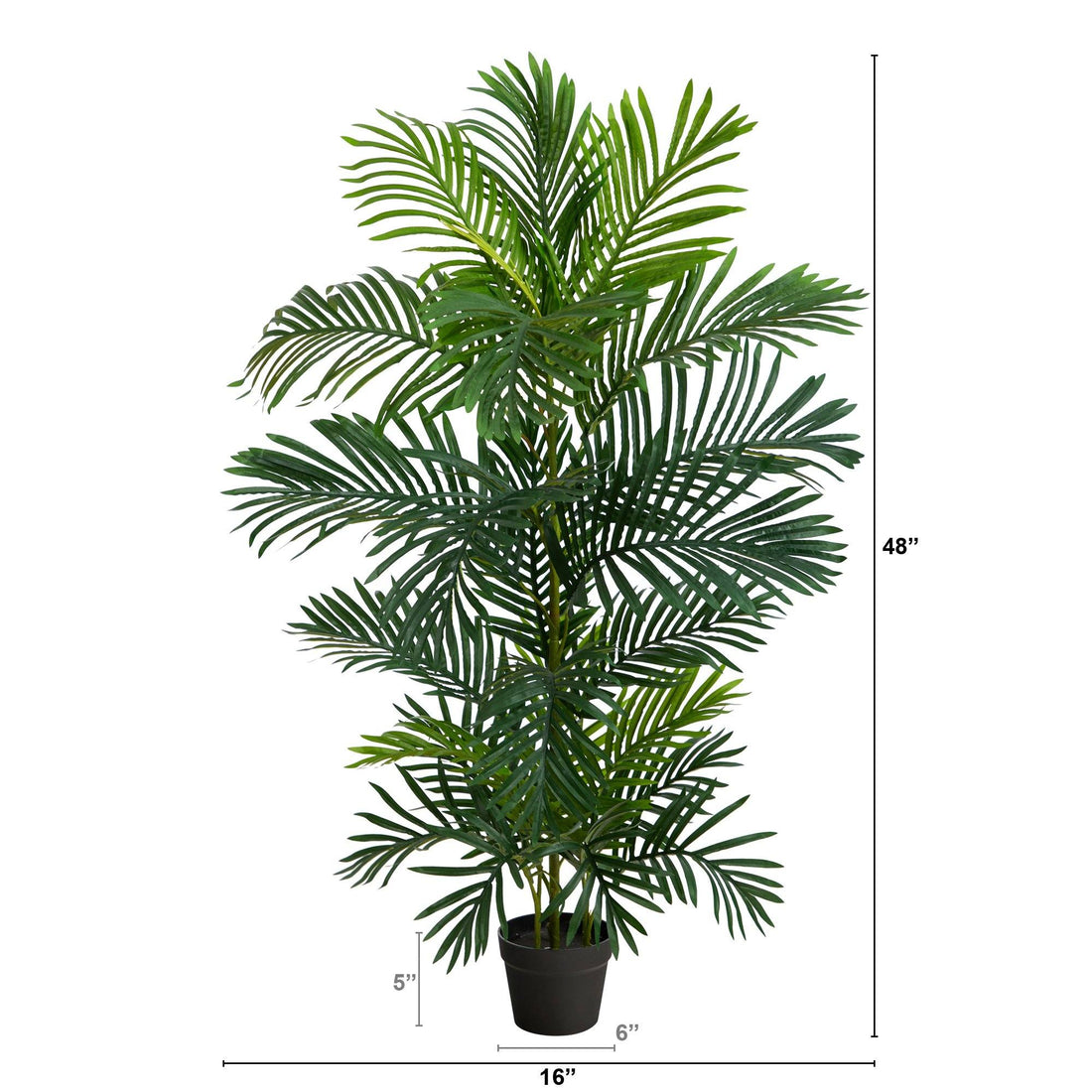 4ft. green areca palm tree in metal pot by ashland 4' Areca Artificial Palm Tree UV Resistant (Indoor/Outdoor)