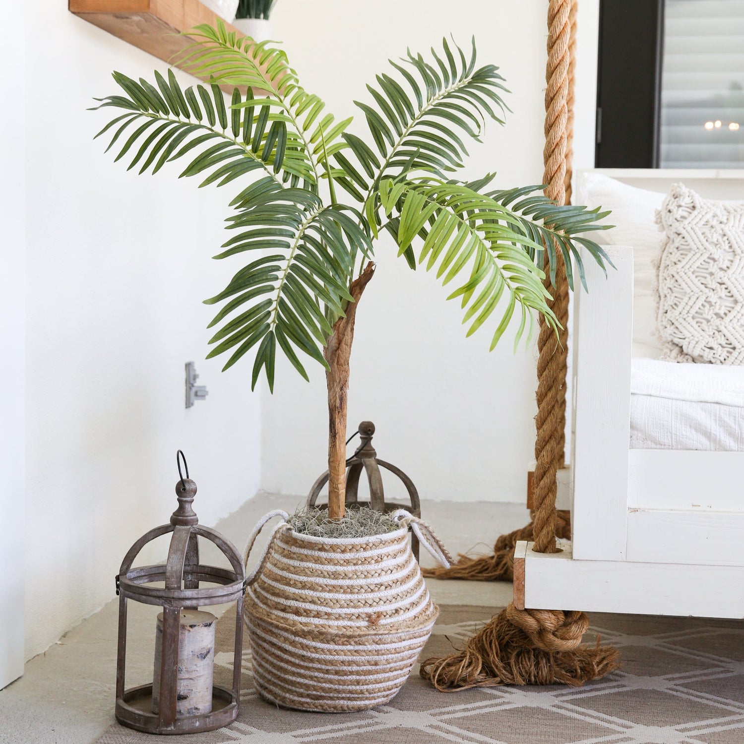 4’ Artificial Areca Palm Tree with Decorative Planter
