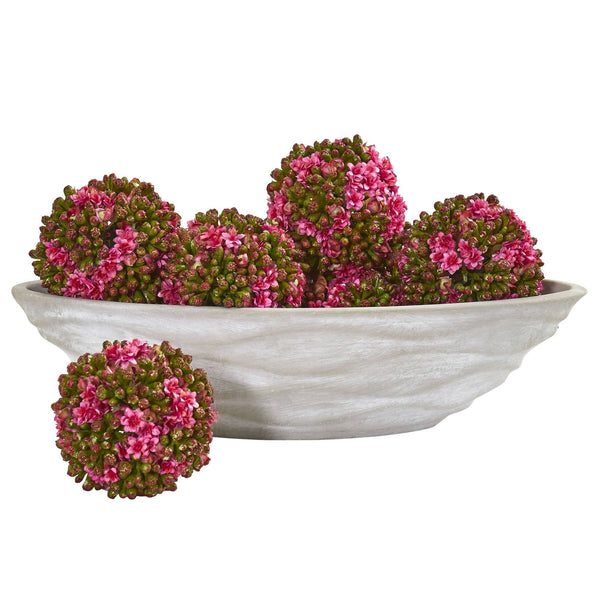 4” Artificial Kalanchoe Ball (Set of 6)