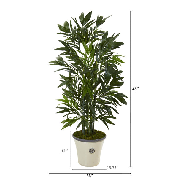 4’ Bamboo Palm Artificial Tree in Decorative Planter