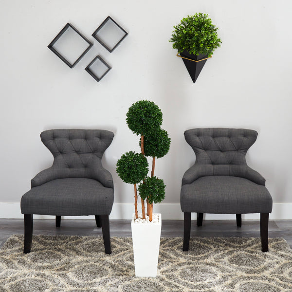 4’ Boxwood Topiary Artificial Tree in Planter (Indoor/Outdoor)
