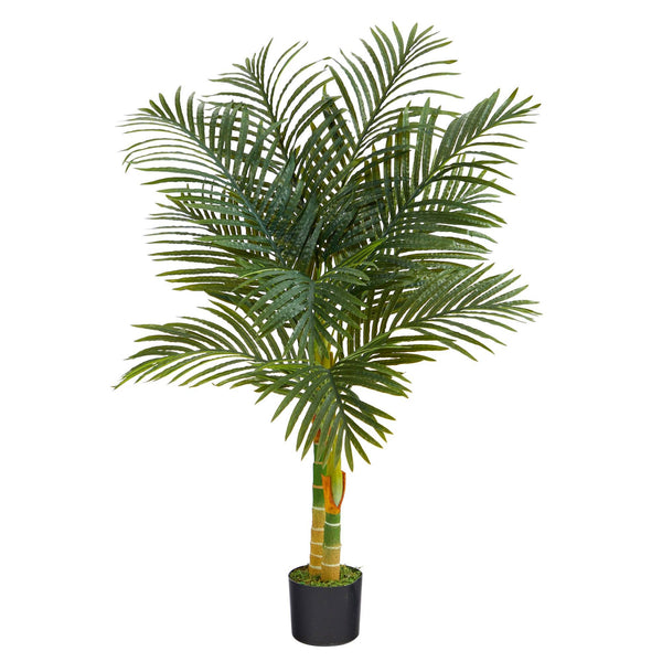 4’ Double Stalk Golden Cane Artificial Palm Tree