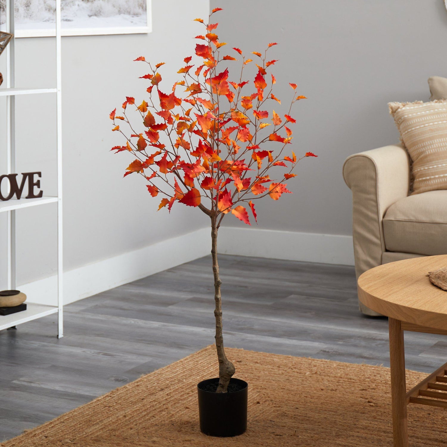 4’ Fall Birch Artificial Autumn Tree