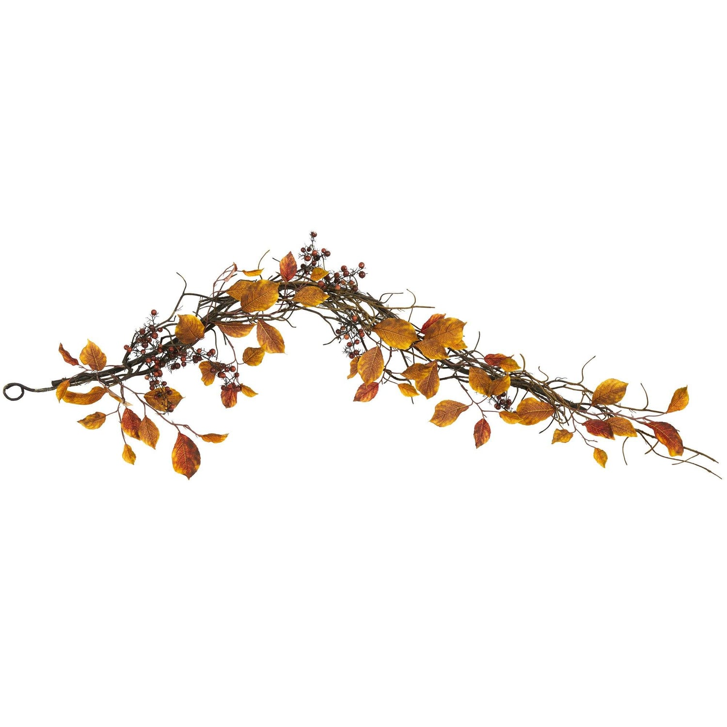 4’ Fall Foliage, Berries  and Twig Artificial Garland