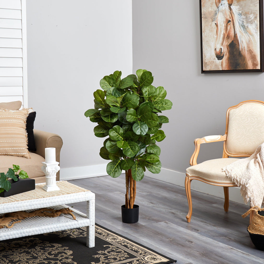 4 ft fiddle leaf fig 4' Fiddle Leaf Fig Artificial Tree