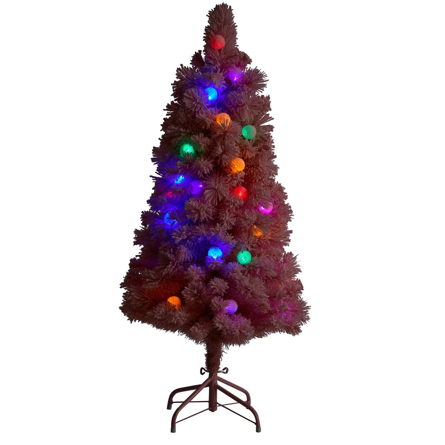 4’ Holiday Frosted Pink Cashmere Christmas Tree with 30 Jumbo ...