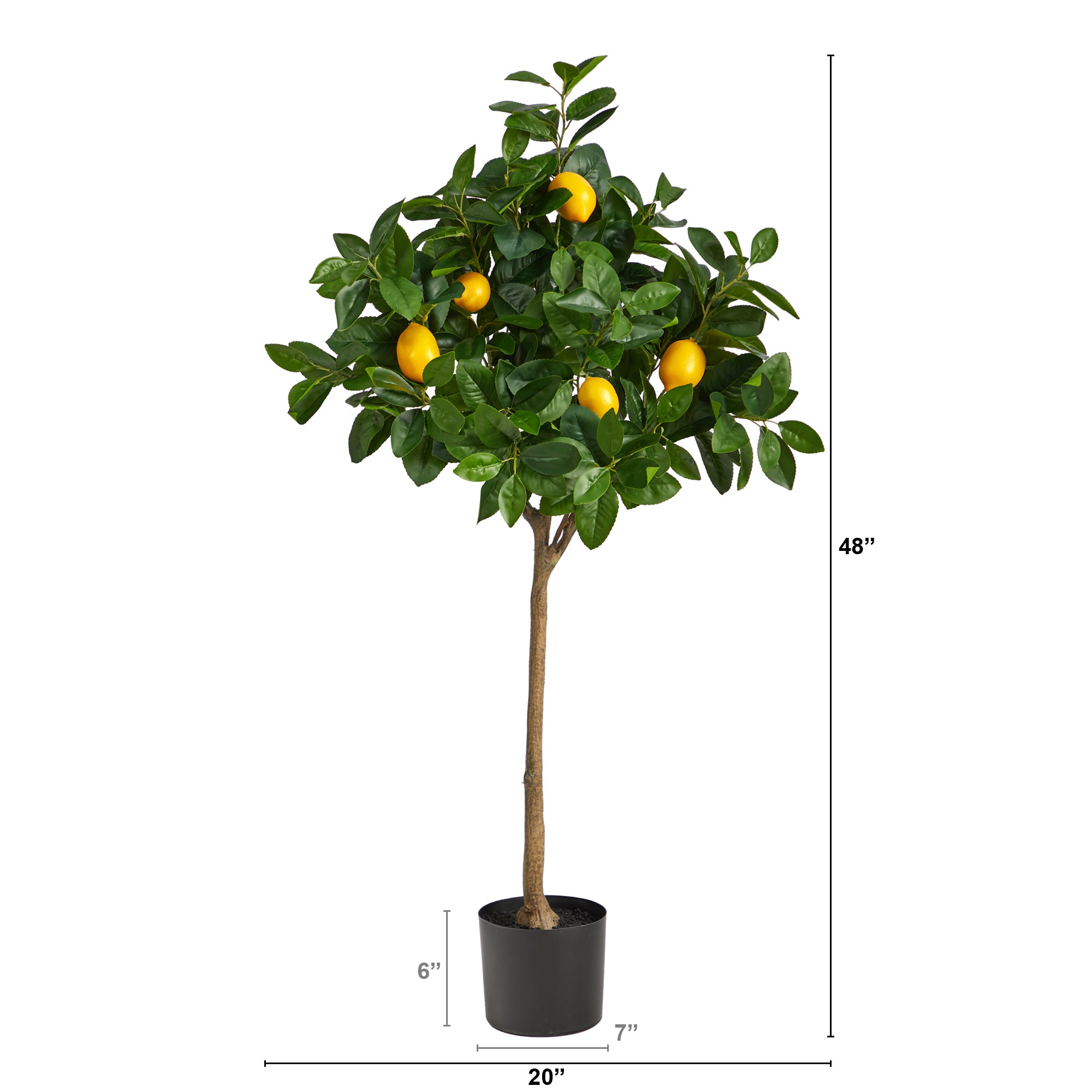 【NON】mother lemon tree all in one 4' Lemon Tree Artificial | Nearly Natural