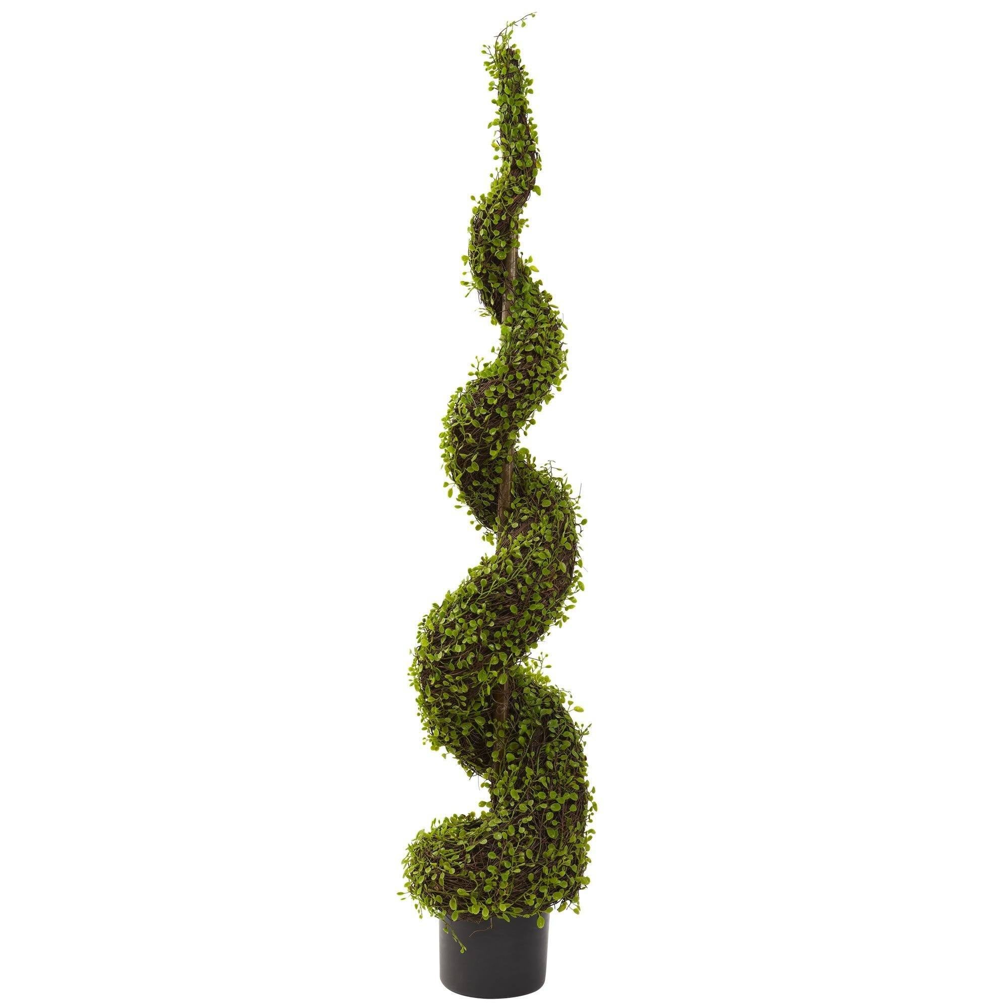 4' Muehlenbeckia Spiral Tree | Nearly Natural