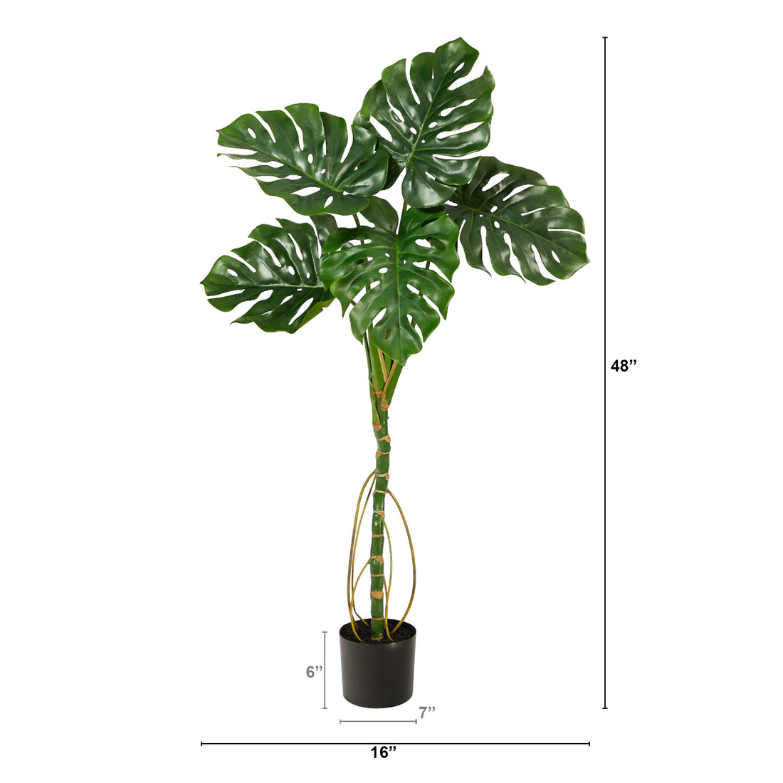 monstera artificial plant 4' Monstera Artificial Tree