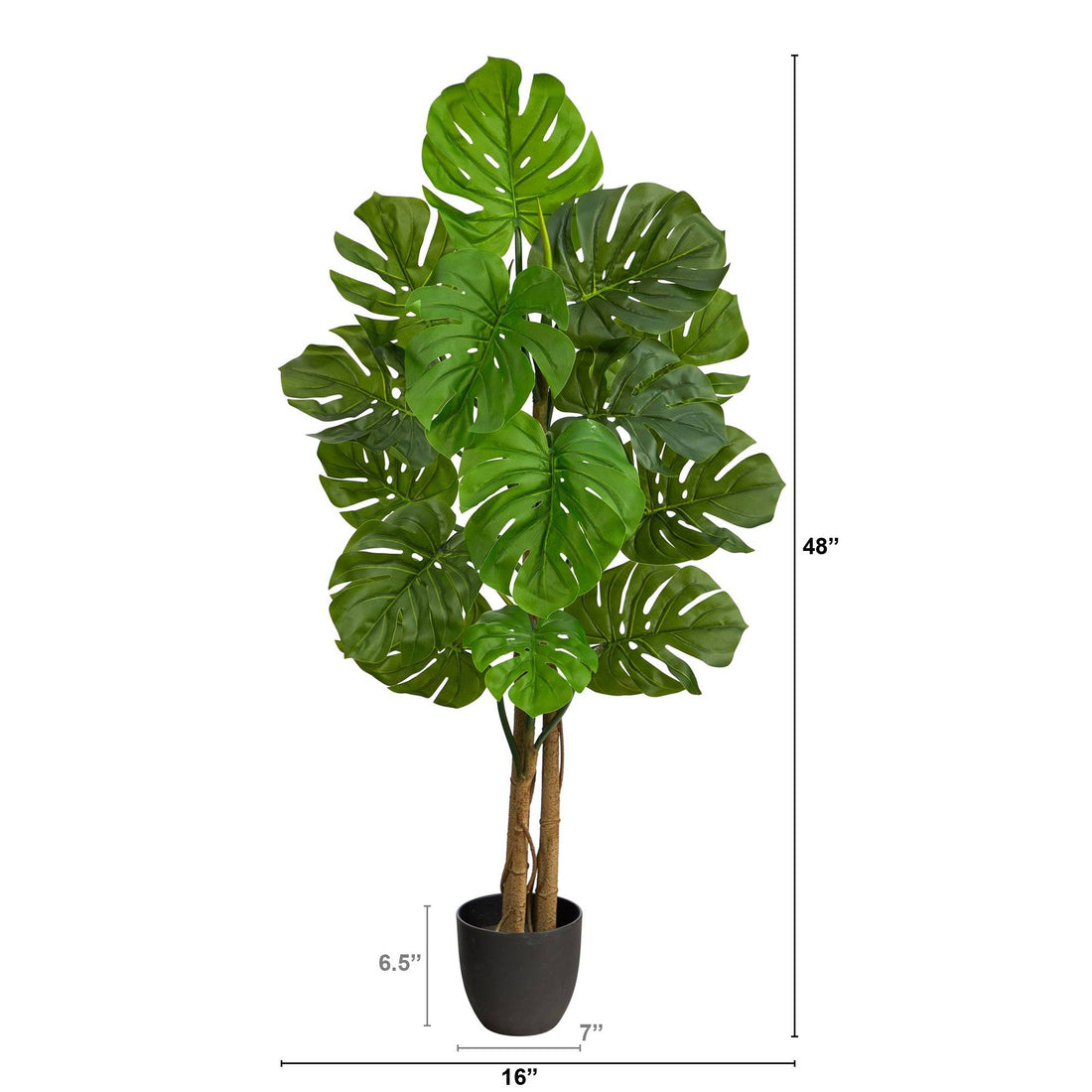monstera plant outdoor 4' Monstera Artificial Tree UV Resistant (Indoor/Outdoor)