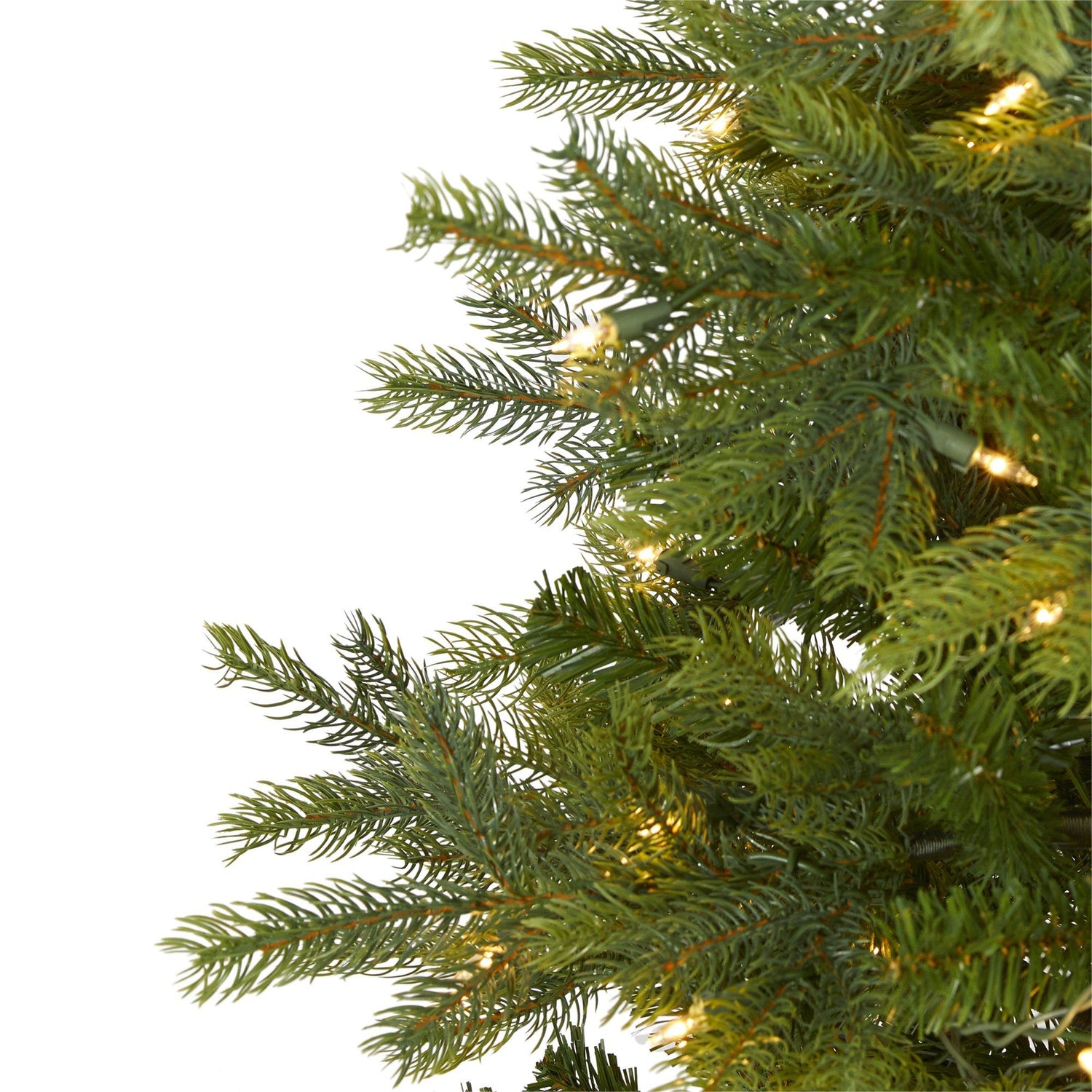 4’ North Carolina Spruce Artificial Christmas Tree with 100 Clear Lights and 207 Bendable Branches