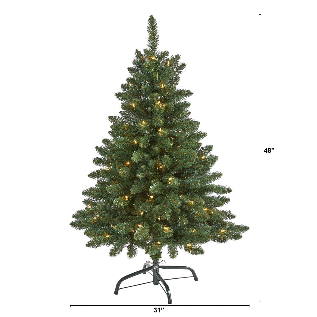 rubber artificial christmas tree 4' Northern Rocky Spruce Artificial Christmas Tree with 100 Clear Lights and 268 Bendable Branches