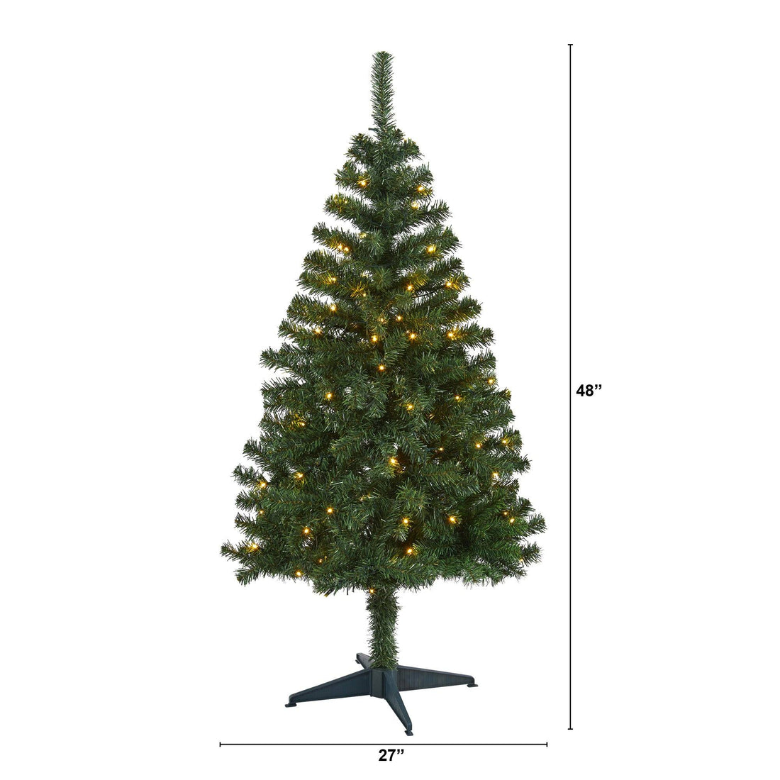 rubber tip christmas tree 4' Northern Tip Pine Artificial Christmas Tree with 100 Clear LED Lights
