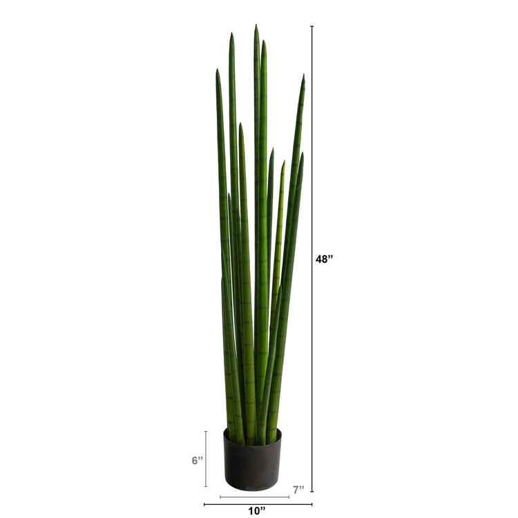 4’ Sansevieria Snake Artificial Plant Nearly Natural