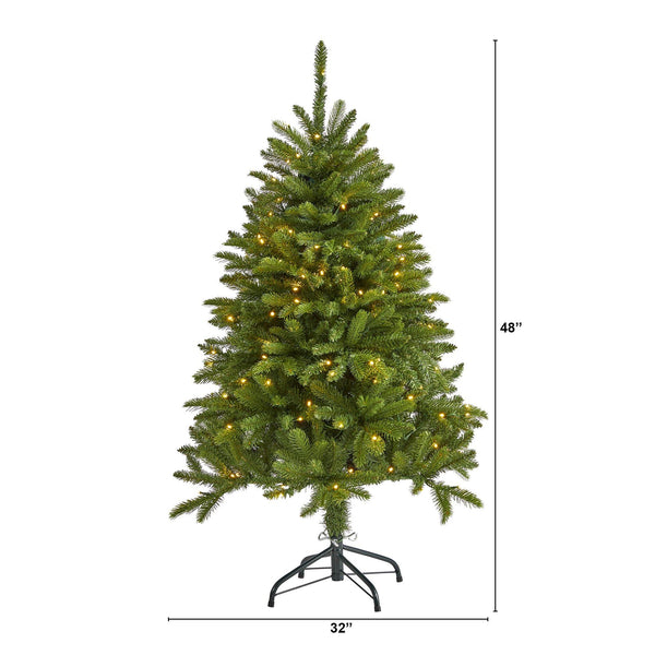 4’ Sierra Spruce “Natural Look” Artificial Christmas Tree with 150 Clear LED Lights