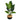 4’ Traveler's Palm Artificial Tree in Boho Chic Handmade Cotton & Jute Black Woven Planter