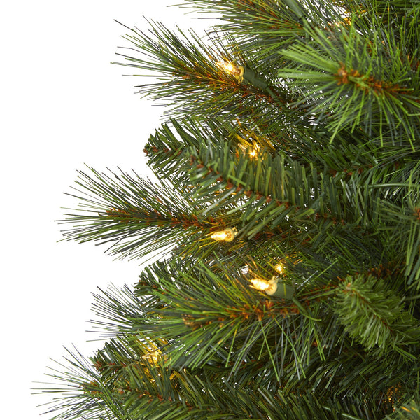 4’ West Virginia Mountain Pine Artificial Christmas Tree with 100 Clear Lights and 322 Bendable Branches