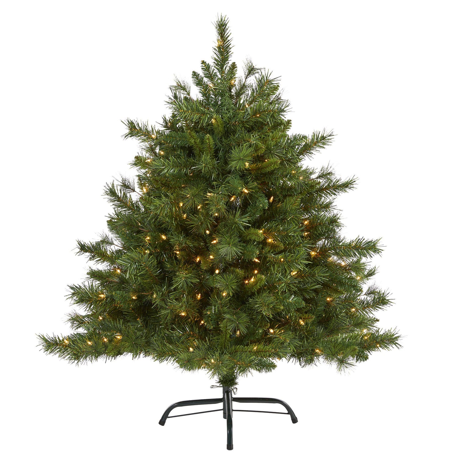 4’ Wyoming Mixed Pine Artificial Christmas Tree with 250 Clear Lights and 462 Bendable Branches