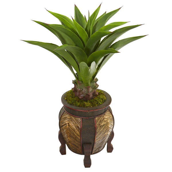 40” Agave Artificial Plant in Decorative Planter