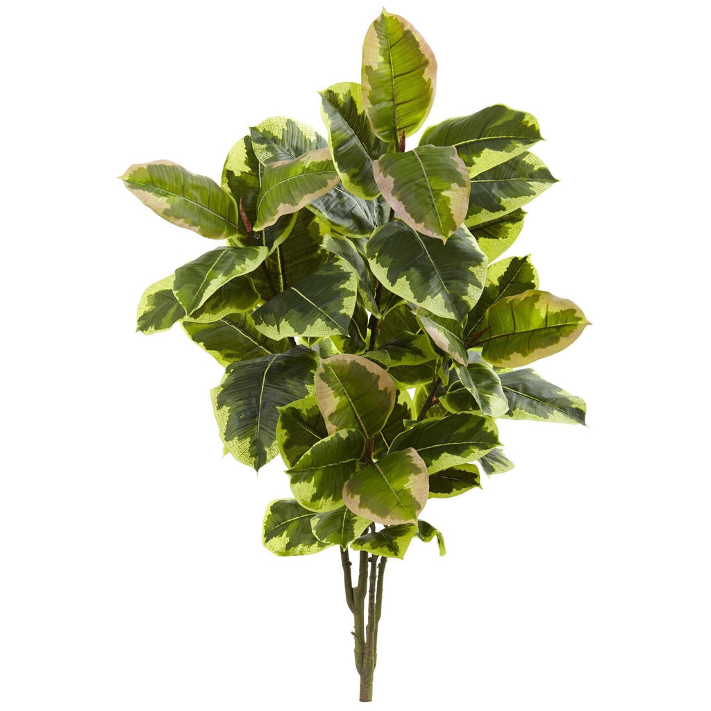 plastic leaf plant 40” Rubber Leaf Artificial Plant (Real Touch) (Set of 2)