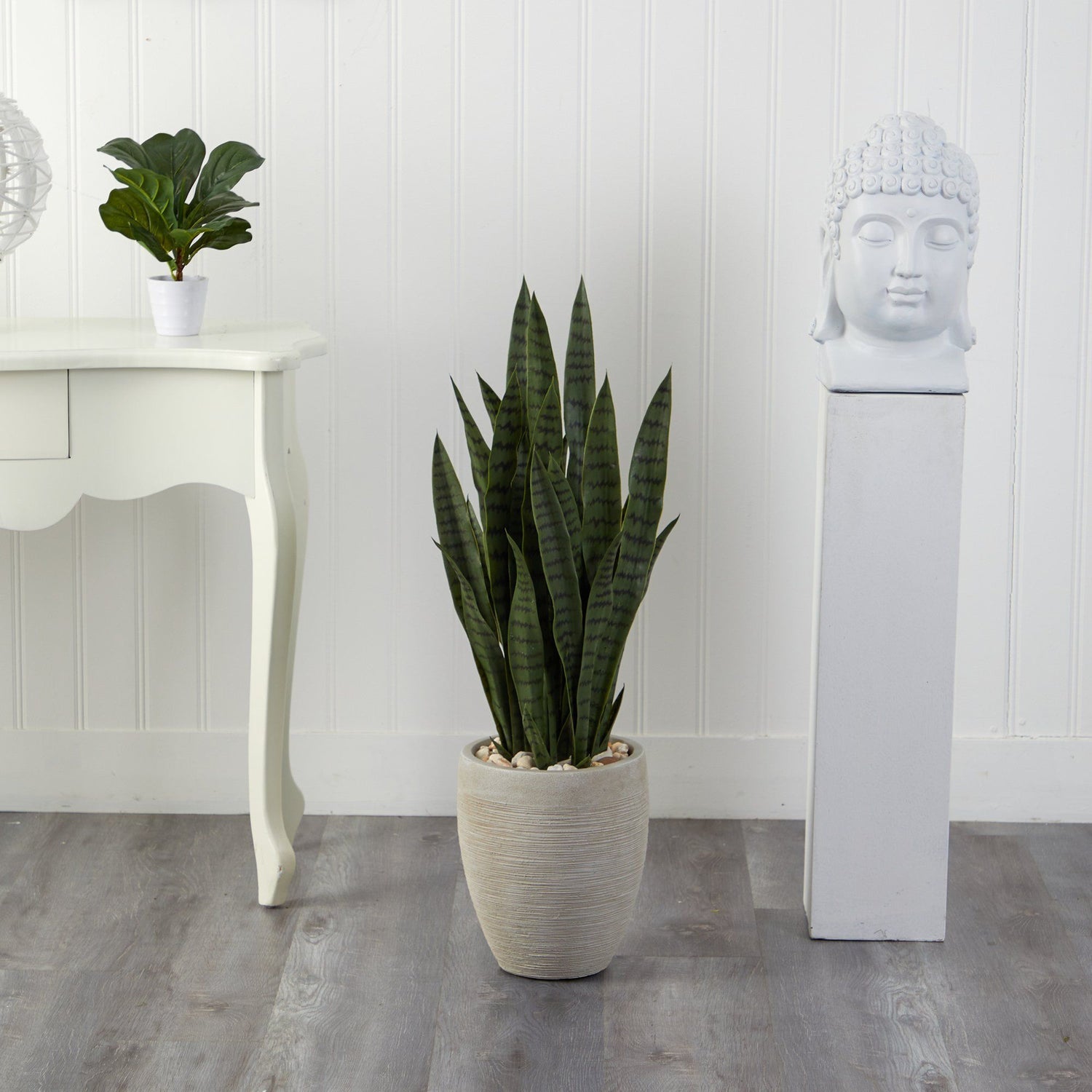 Artificial Snake Plant With Century Plant Stand - Sansevieria