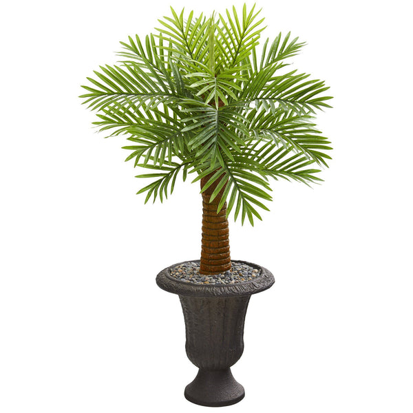 42” Robellini Palm Artificial Tree in Decorative Brown Urn