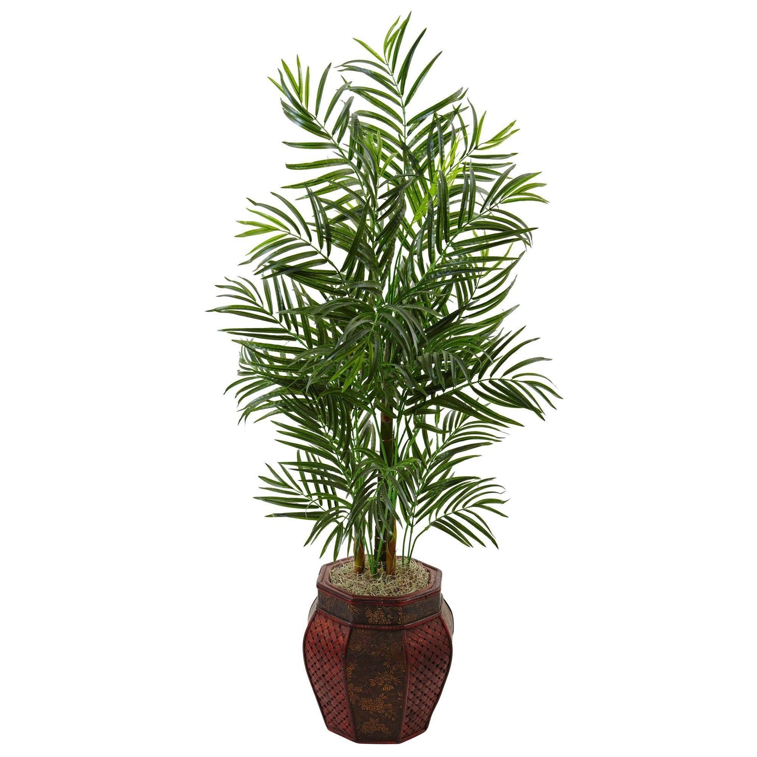 4.5’ Areca Palm Tree in Weave Planter