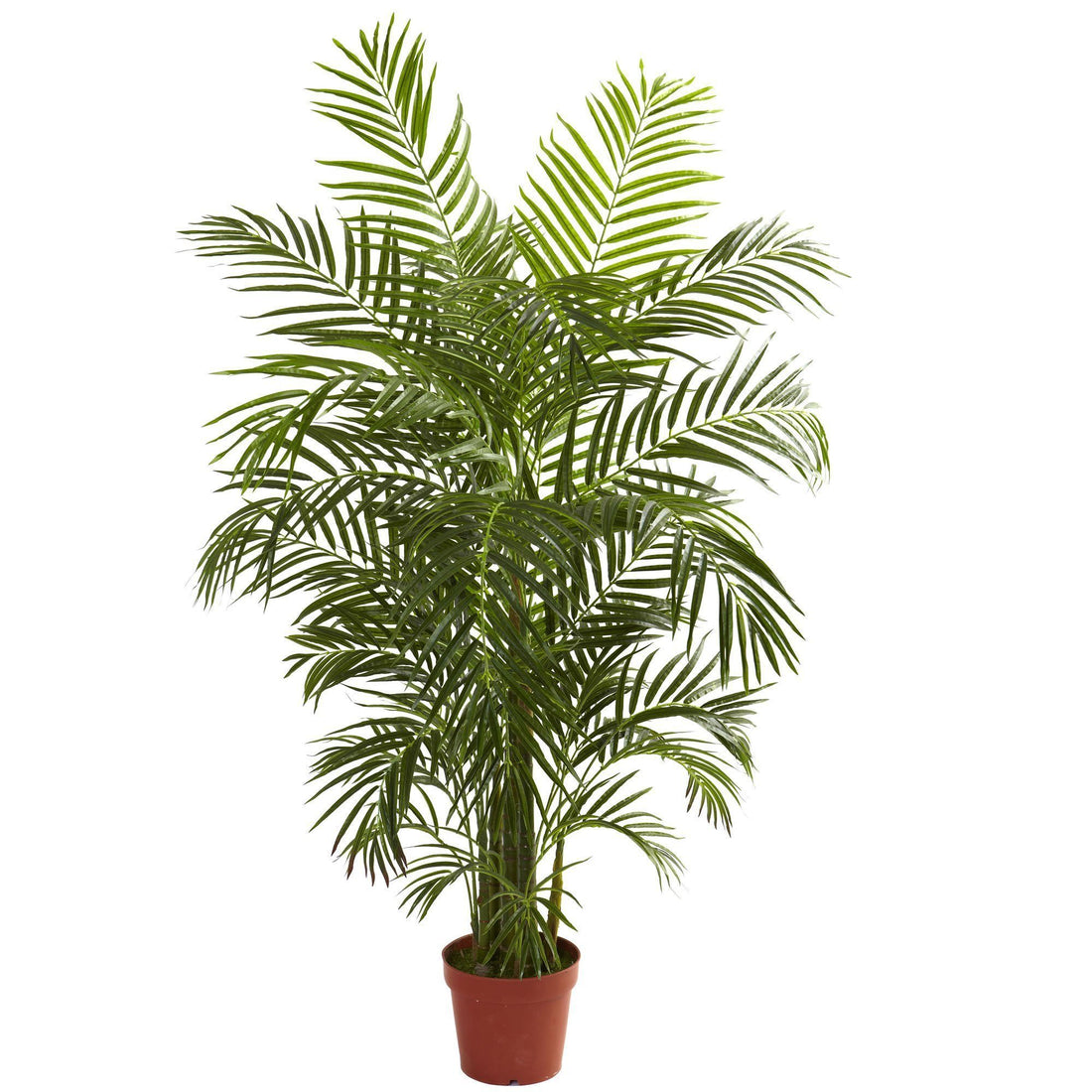 areca palm outside Nearly Natural 4.5-ft Areca Palm UV Resistant (Indoor/Outdoor)