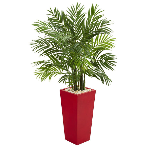 4.5’ Areca Plam Artificial Tree in Red Planter
