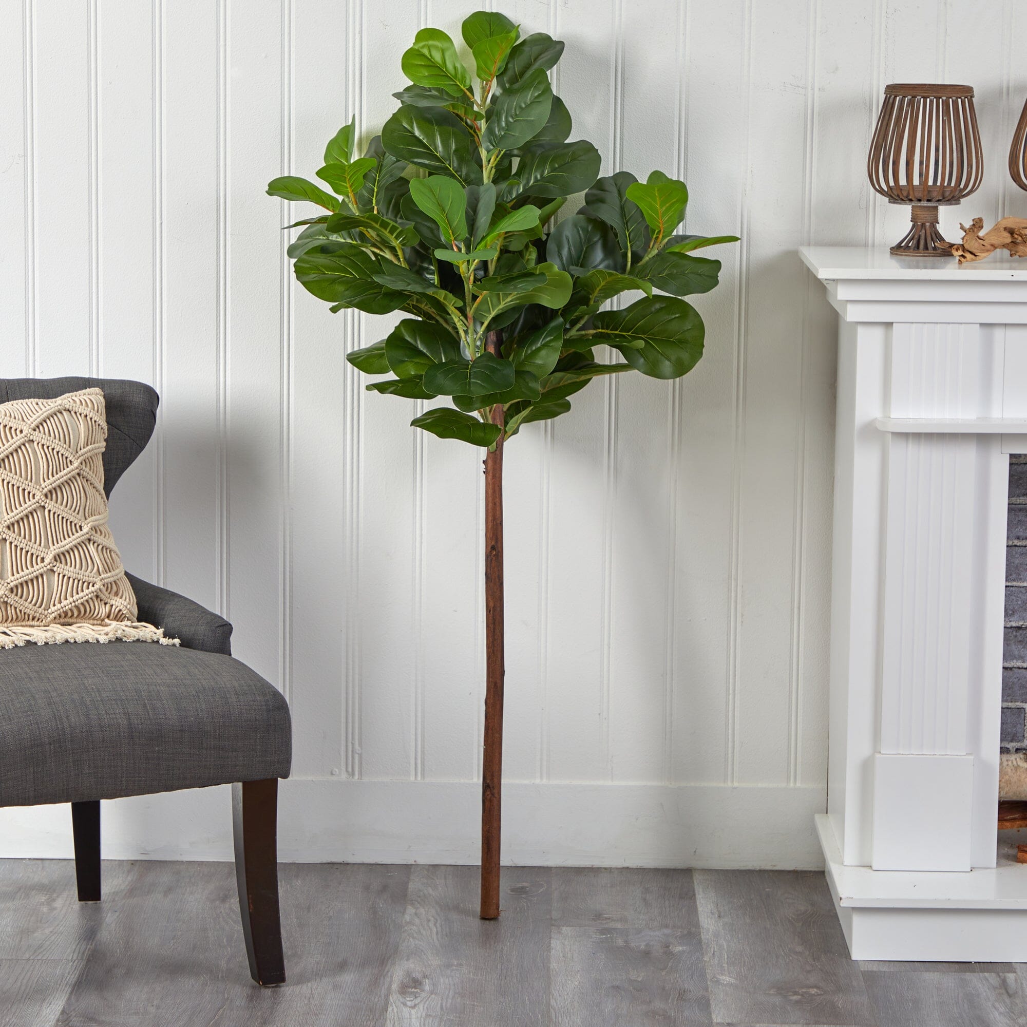 4.5’ Artificial Fiddle Leaf Tree Without Pot | Nearly Natural
