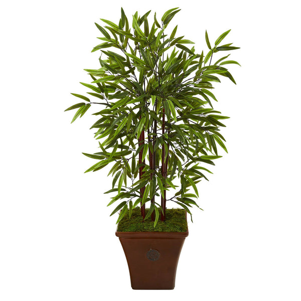 45” Bamboo Artificial Tree in Brown Planter