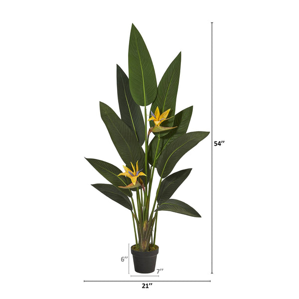 4.5’ Bird of Paradise Artificial Plant (Real Touch)