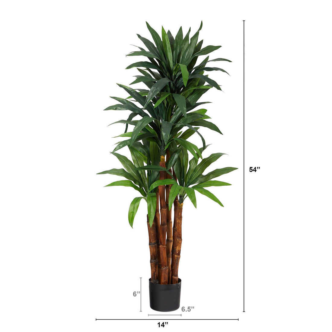dracaena without trunk 4.5' Dracaena Artificial Tree with Natural Trunk