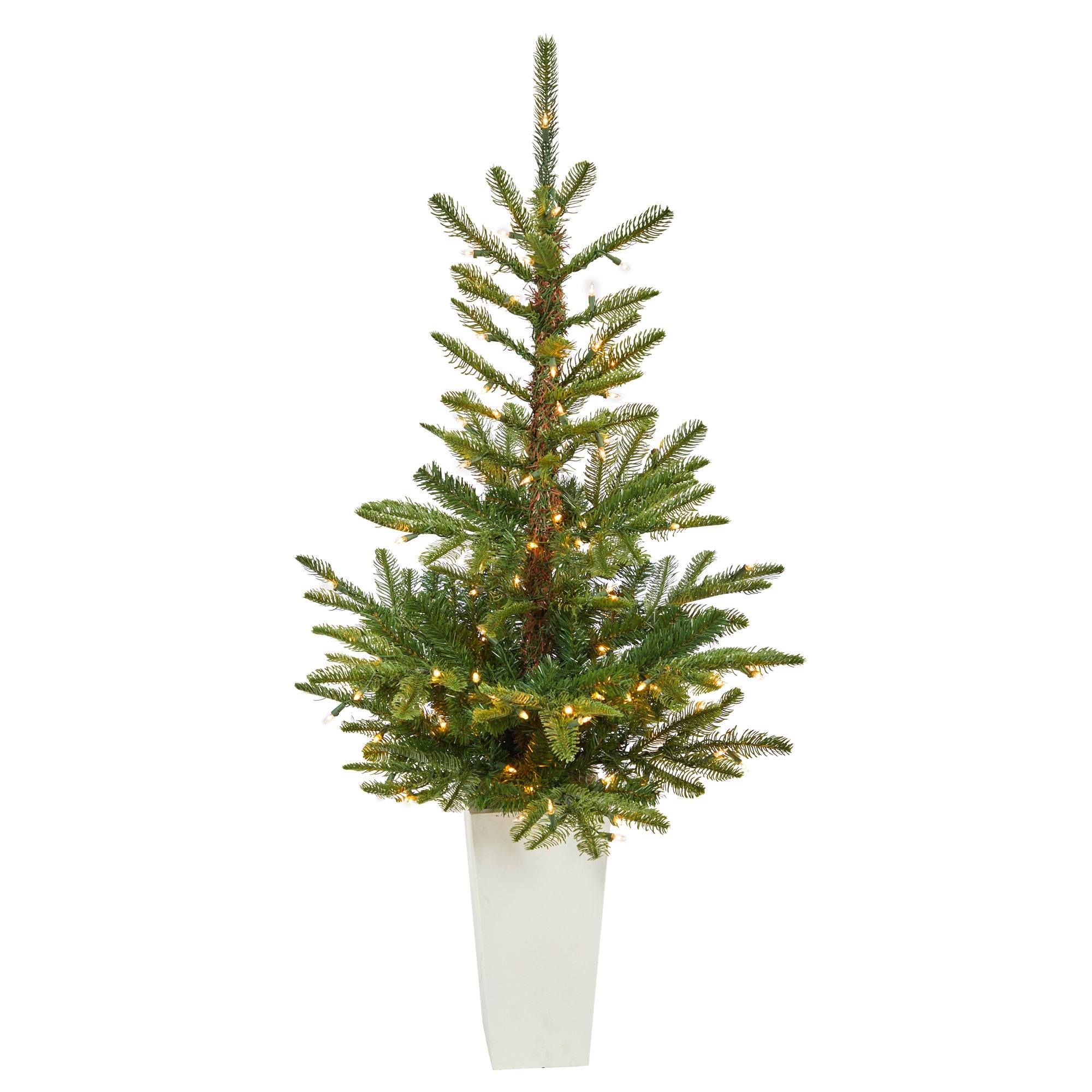 4.5' Layered Washington Spruce Artificial Christmas Tree with 100