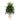 4.5’ Mixed Greens Artificial Plant in White Planter with Legs