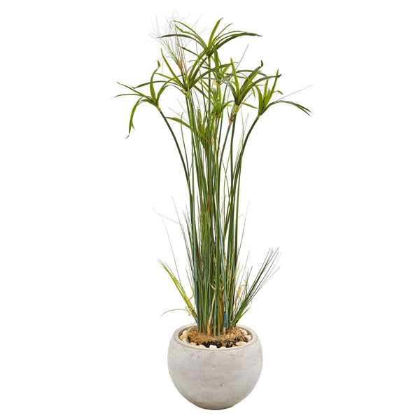 45” Papyrus Artificial Plant in Sand Colored Planter