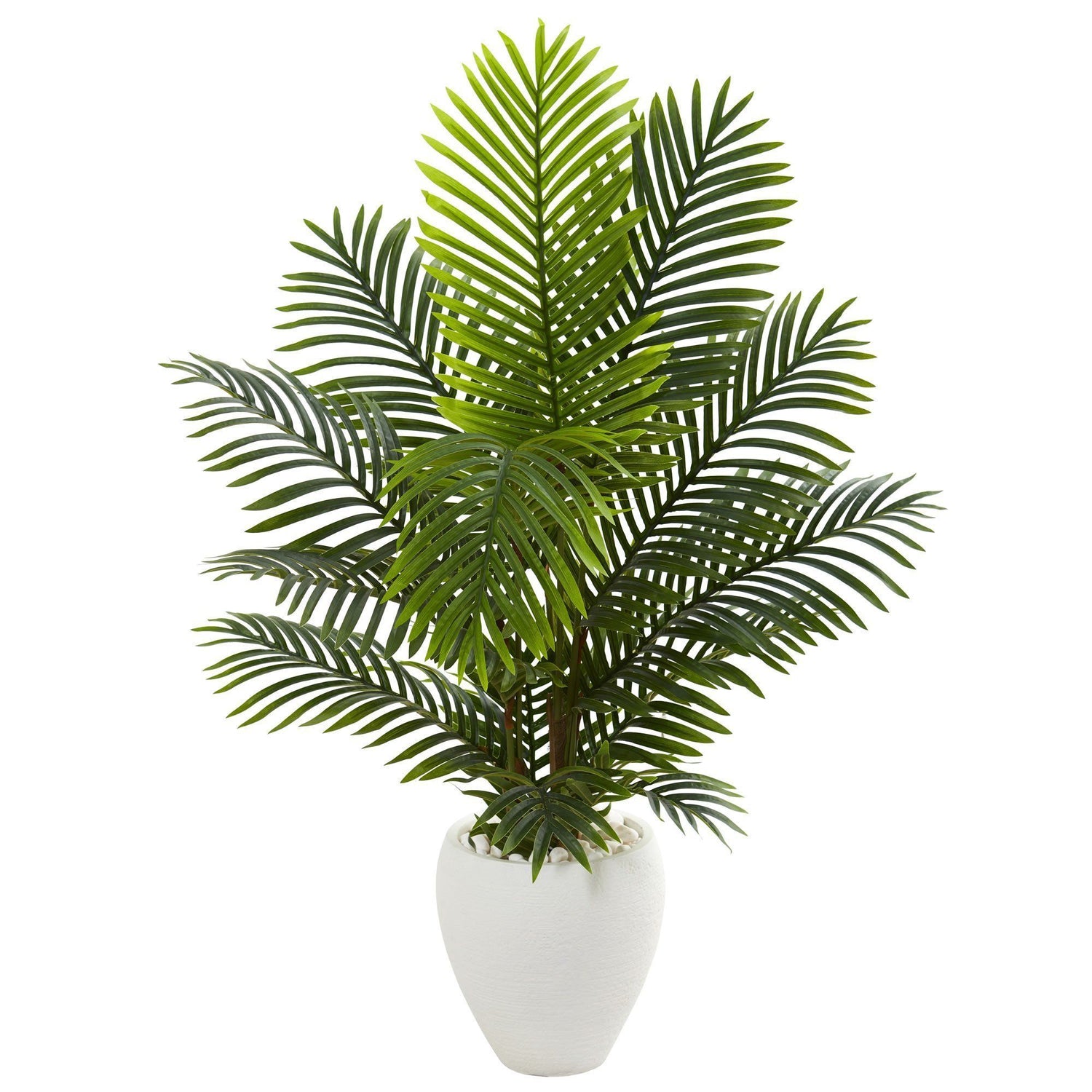 4.5’ Paradise Palm Artificial Tree in White Planter
