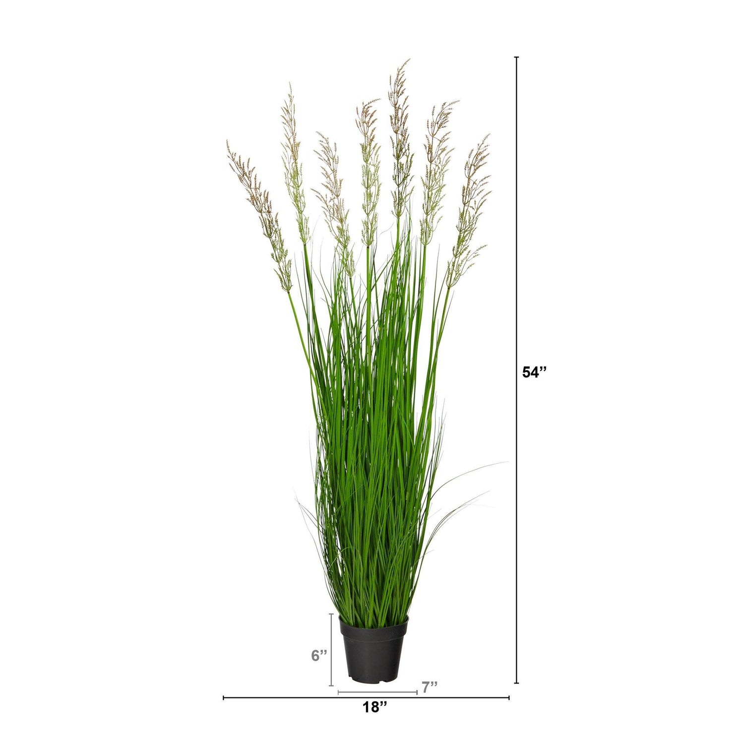 4.5’ Artificial Plum Grass Plant