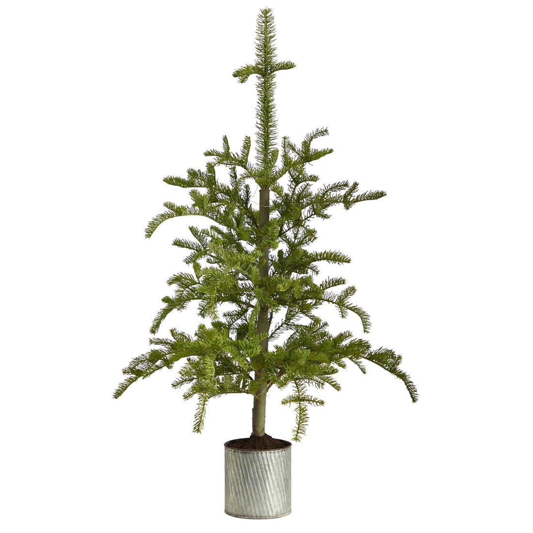 pre lit artificial indoor plants 4.5' Pre-Lit Christmas Pine Artificial Tree in Decorative Planter