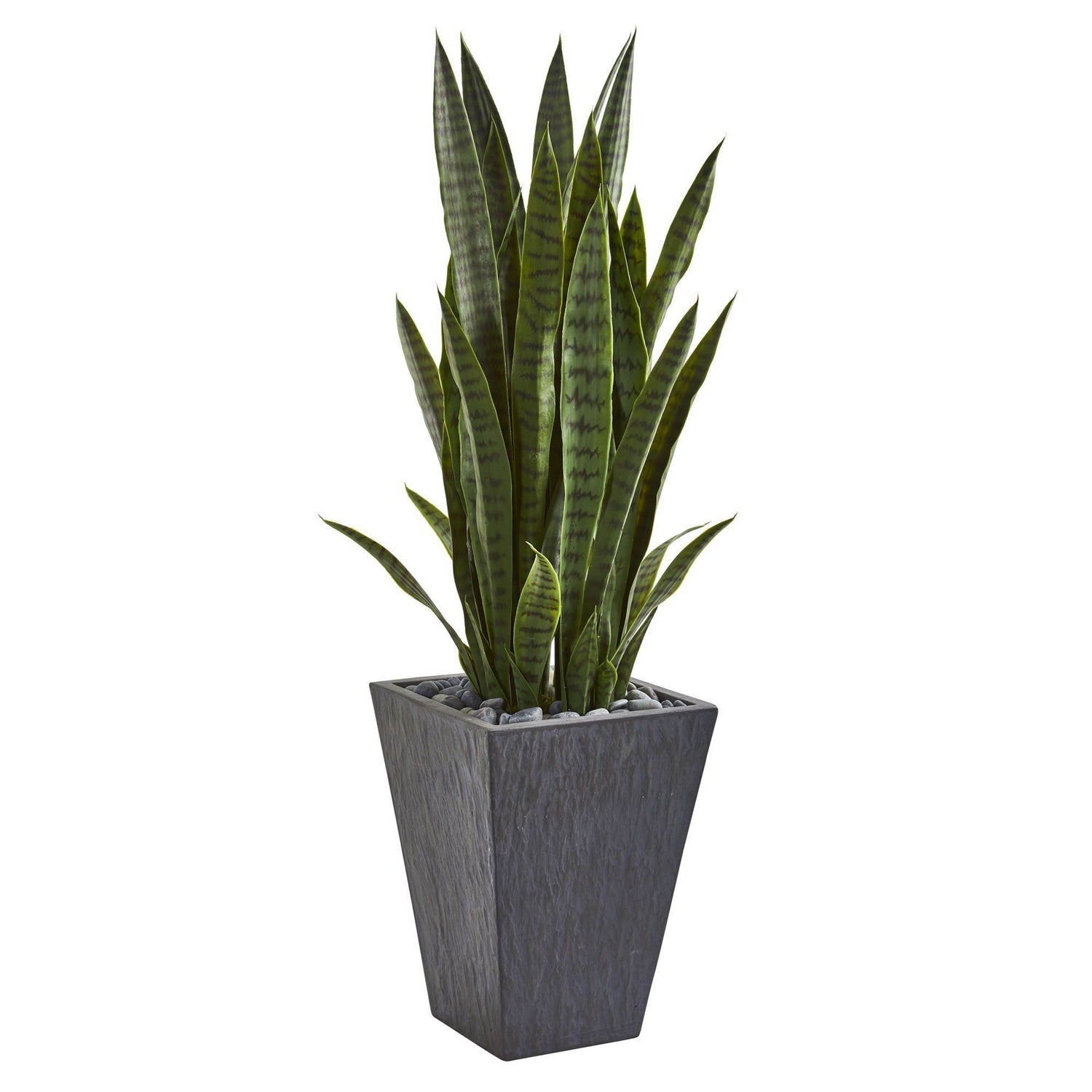 DUZYXI Artificial Snake Plants 16 with White Ceramic Pot Sansevieria Plant  Fake Snake Plant Greenery Faux Snake Plant in Pot for Home Office Living  Room Housewarming Gifts Indoor Outdoor Decor-Green: Buy Online