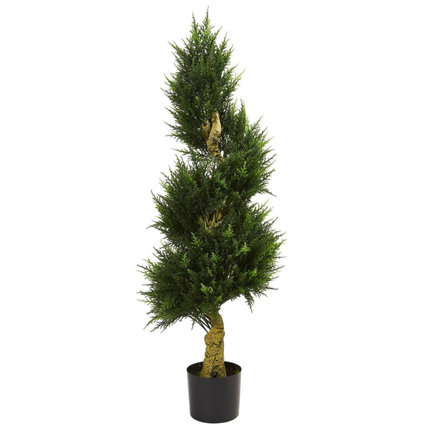 4.5' Spiral Cypress Artificial Tree UV Resistant (Indoor/Outdoor)