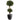 4.5' Sweet Bay Artificial Double Topiary Tree in Black Wash Planter