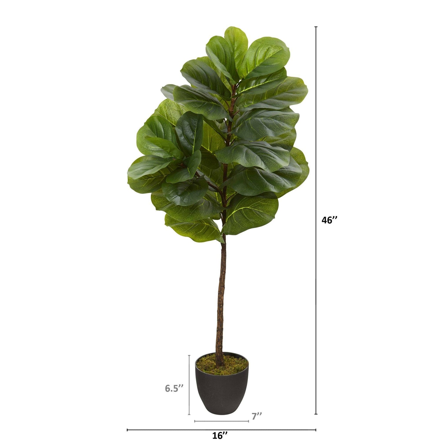 46” Fiddle Leaf Artificial Tree (Real Touch)