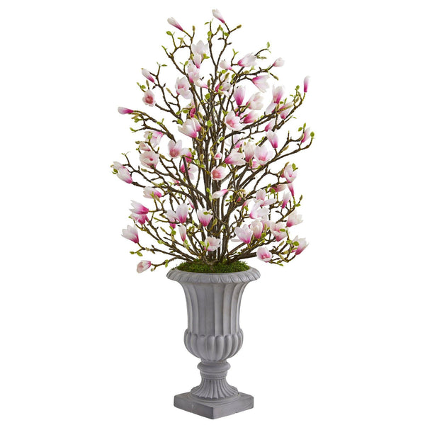 46” Magnolia Artificial Arrangement in Decorative Urn