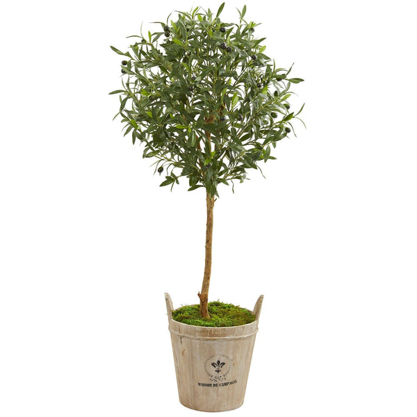 46” Olive Artificial Tree in Farm House Planter