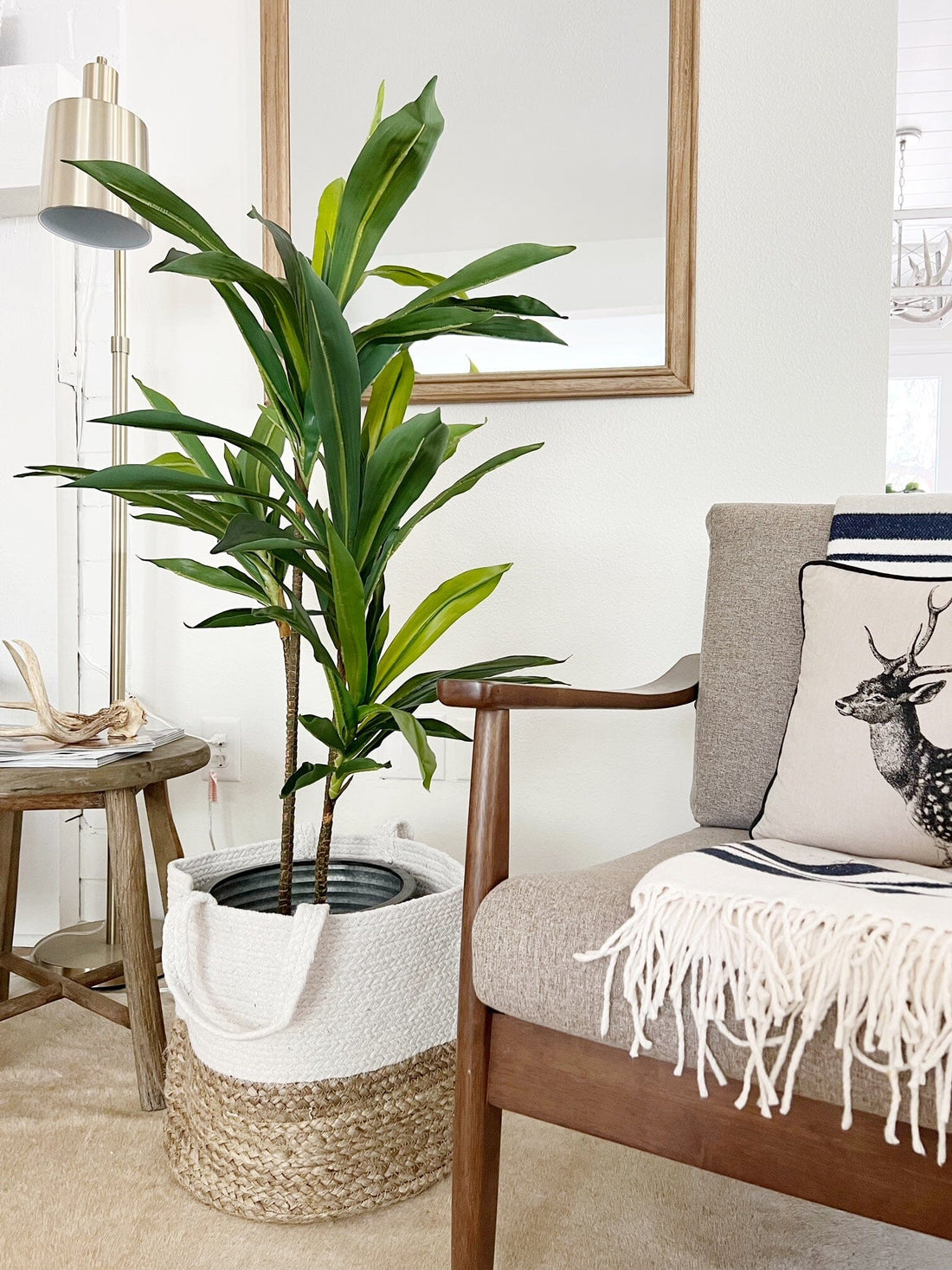 nearly natural dracaena Nearly Natural 48in Dracaena Silk Plant (Real Touch)
