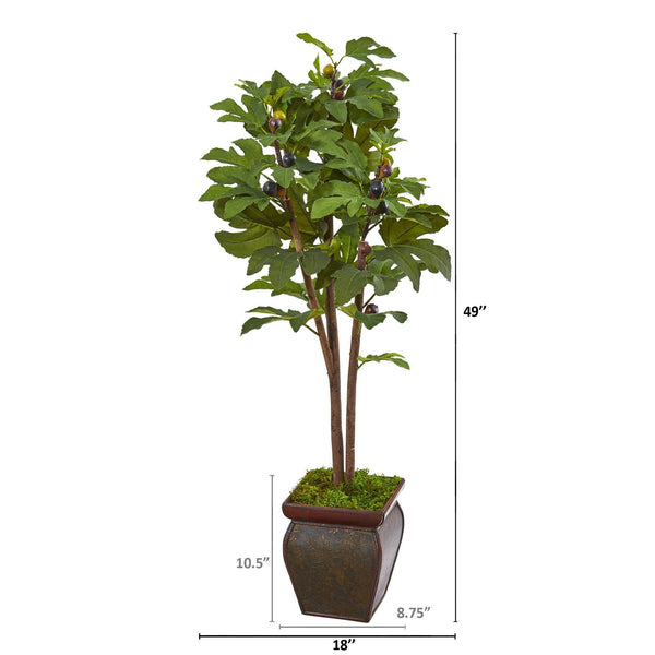 49” Fig Artificial Tree in Decorative Planter