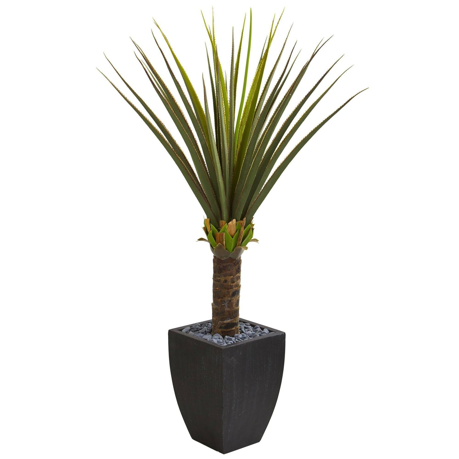 5' Agave Artificial Plant in Black Planter